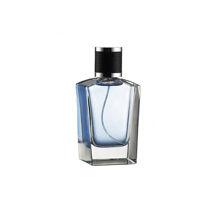 Plastic Cap Custom Perfume Bottles 50ml Transparent With Black UV Cap