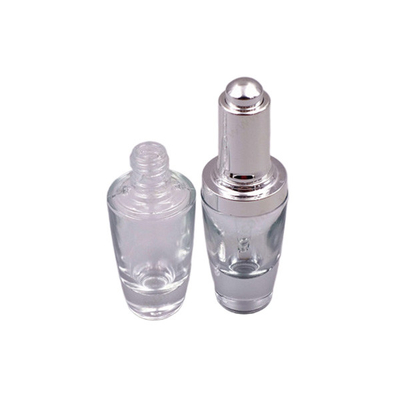 Cosmetics Essential Oil Luxury 30ml Glass Dropper Bottles With Various Cap Color
