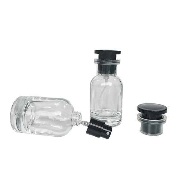 Express Shipping Custom Glass Perfume Bottles with Hot Stamping and Injection Blow Molding
