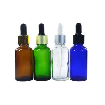 Jakość Kolorowe szklane butelki kroplowe, 1 oz 2 oz 4 oz Boston Round Dropper Bottles fabryka